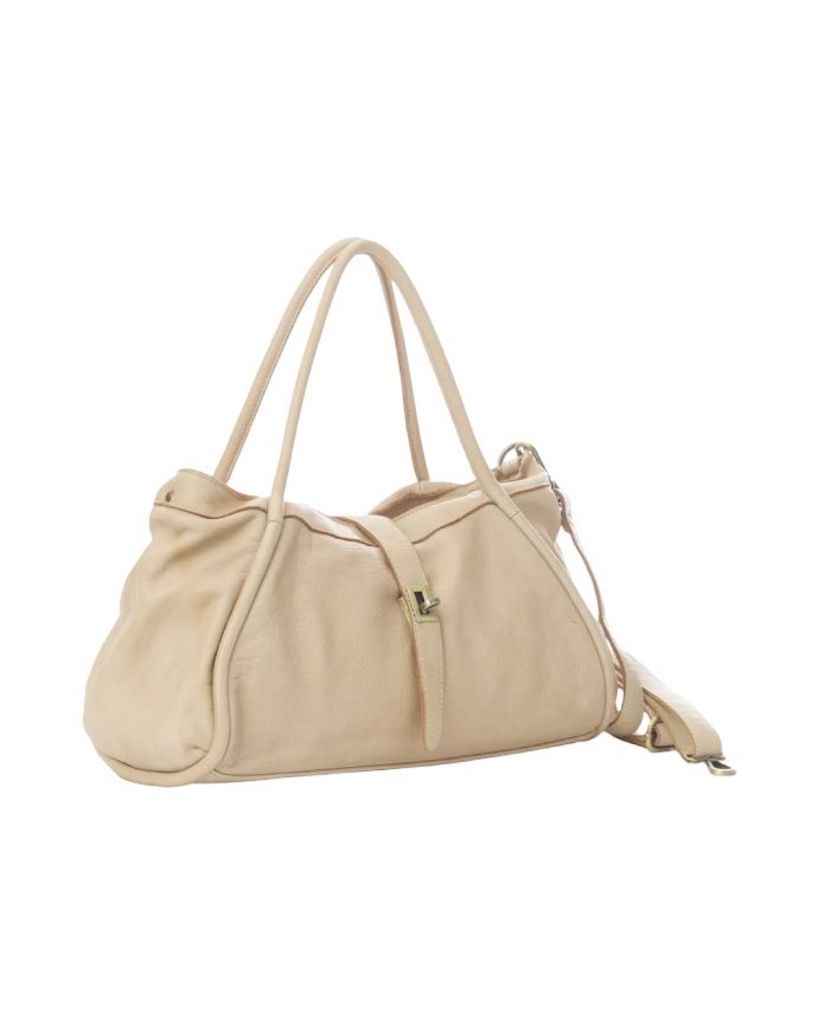 BZNA Bag Flora Beige Italy Designer Damen Handtasche Schultertasche Tasche Leder Neu