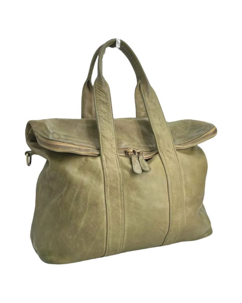 BZNA Bag Shopper Ella Verde Grün Designer Business Messenger Tasche Schultertasche - B Z N A