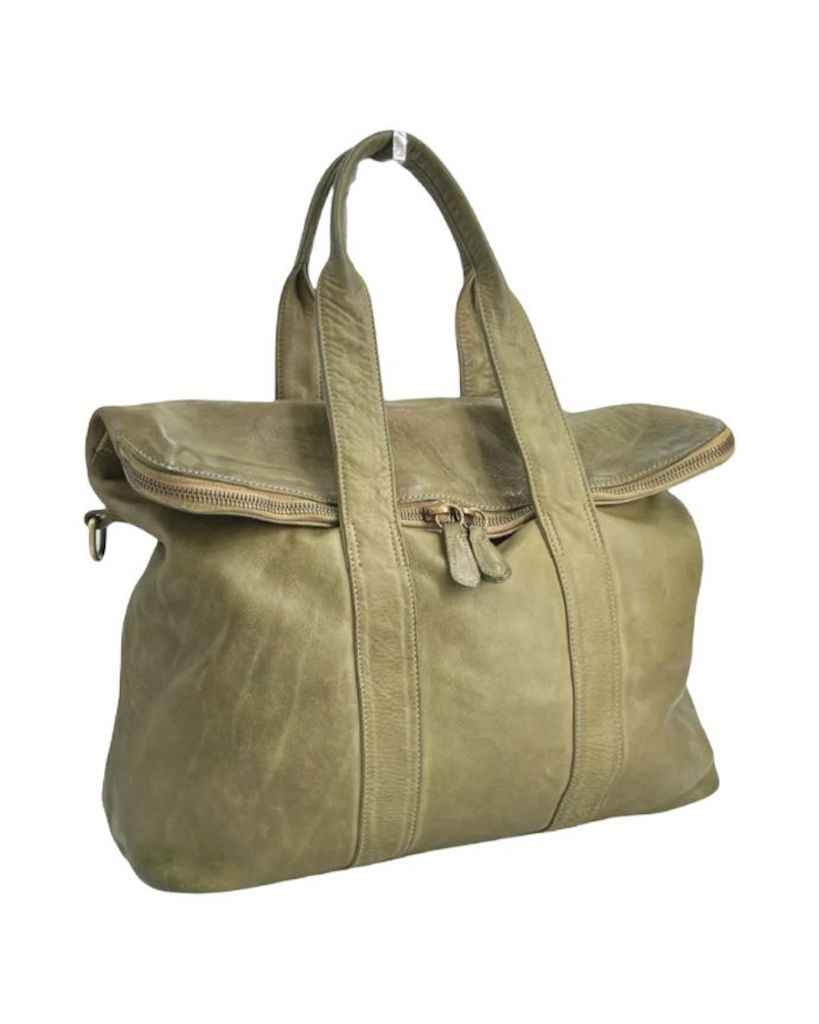 BZNA Bag Shopper Evi Verde Grün Designer Business Messenger Tasche Schultertasche