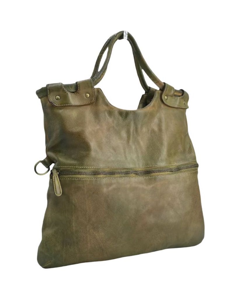 BZNA Bag Shopper Elisa Grün Designer Damenhandtasche Messenger Schultertasche - B Z N A