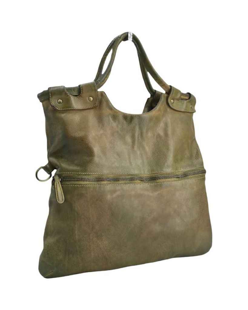 BZNA Bag Shopper Elisa Grün Designer Damenhandtasche Messenger Schultertasche