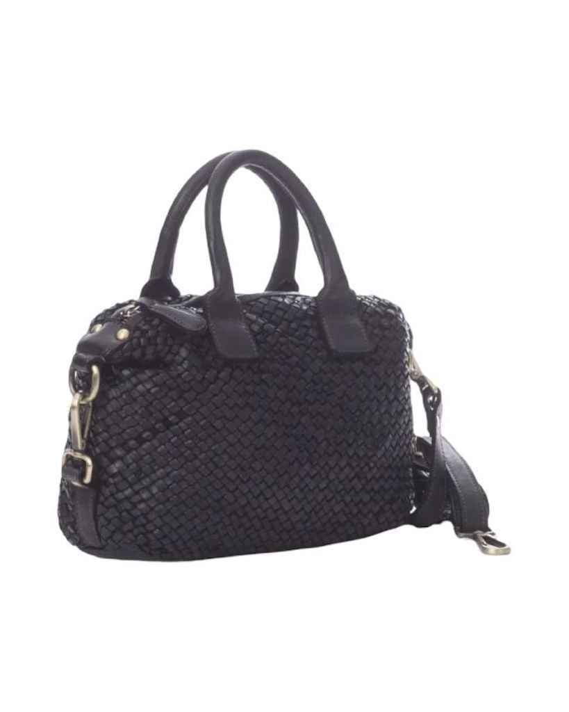 BZNA Bag Bianca Schwarz Italy Designer Damen Handtasche Schultertasche Tasche