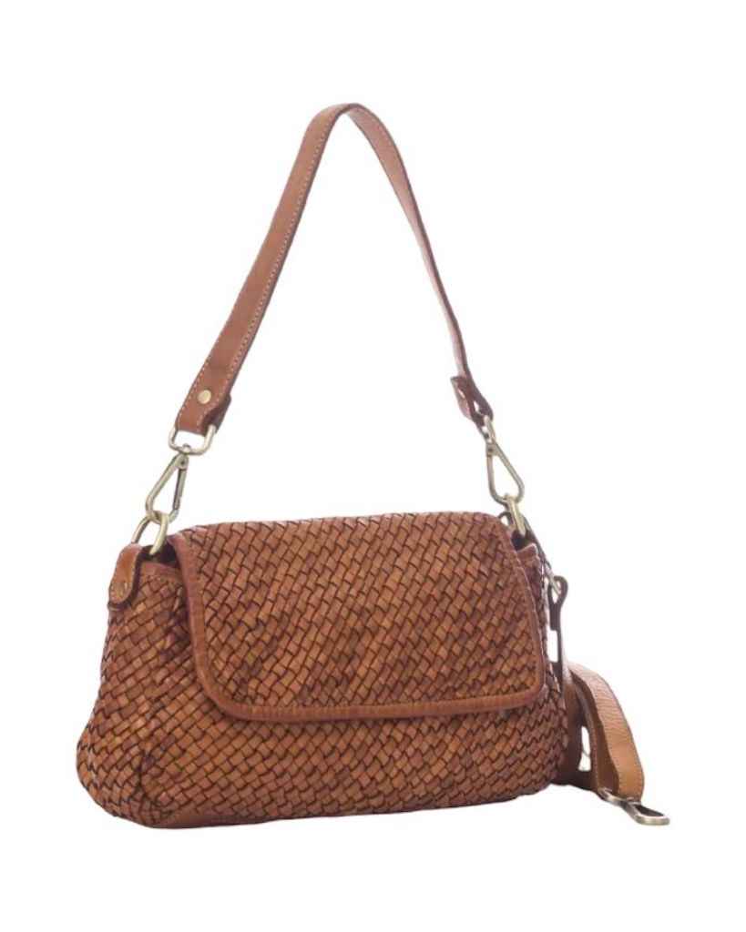 BZNA Bag Clara Cognac Italy Damen Handtasche Schultertasche Tasche Leder