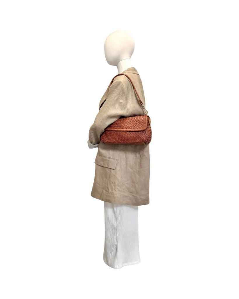 BZNA Bag Clara Taupe Italy Damen Handtasche Schultertasche Tasche Leder