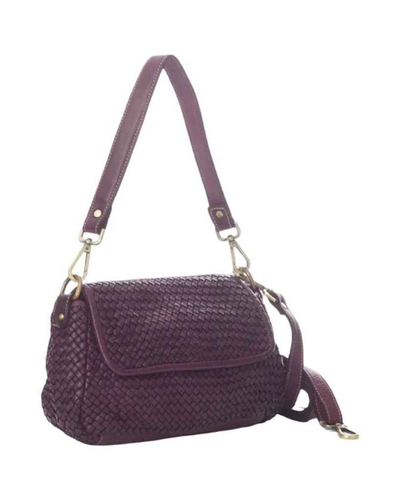 BZNA Bag Clara Bordeaux Italy Damen Handtasche Schultertasche Tasche Leder