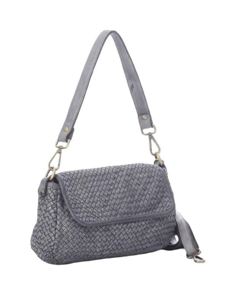 BZNA Bag Clara Grau Italy Damen Handtasche Schultertasche Tasche Leder