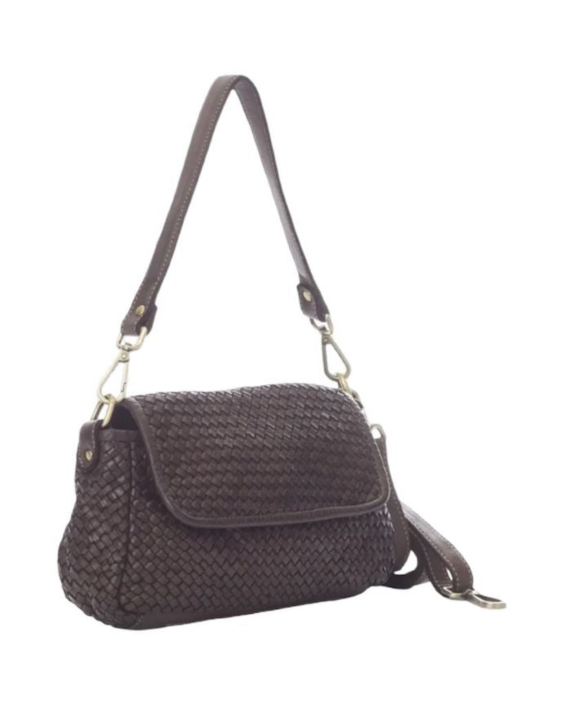 BZNA Bag Clara Braun Italy Damen Handtasche Schultertasche Tasche Leder - B Z N A