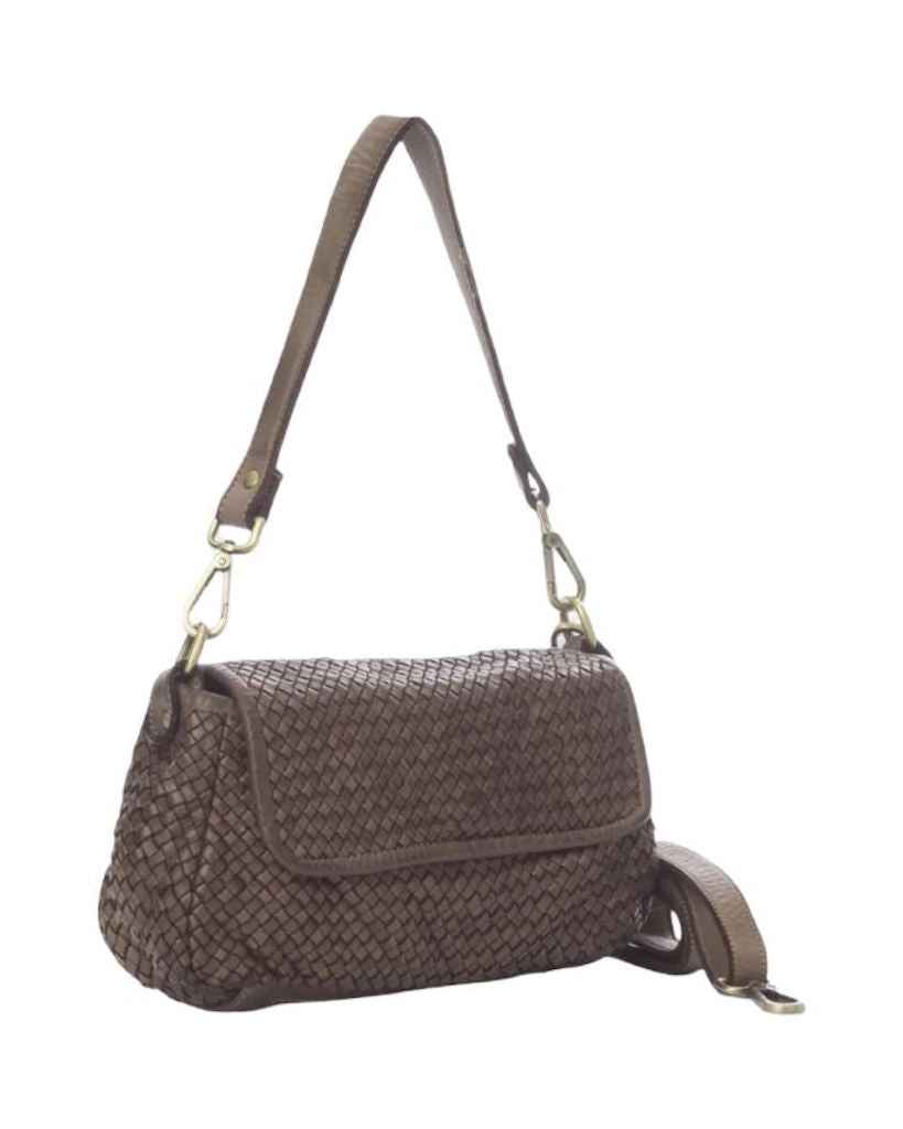 BZNA Bag Clara Taupe Italy Damen Handtasche Schultertasche Tasche Leder