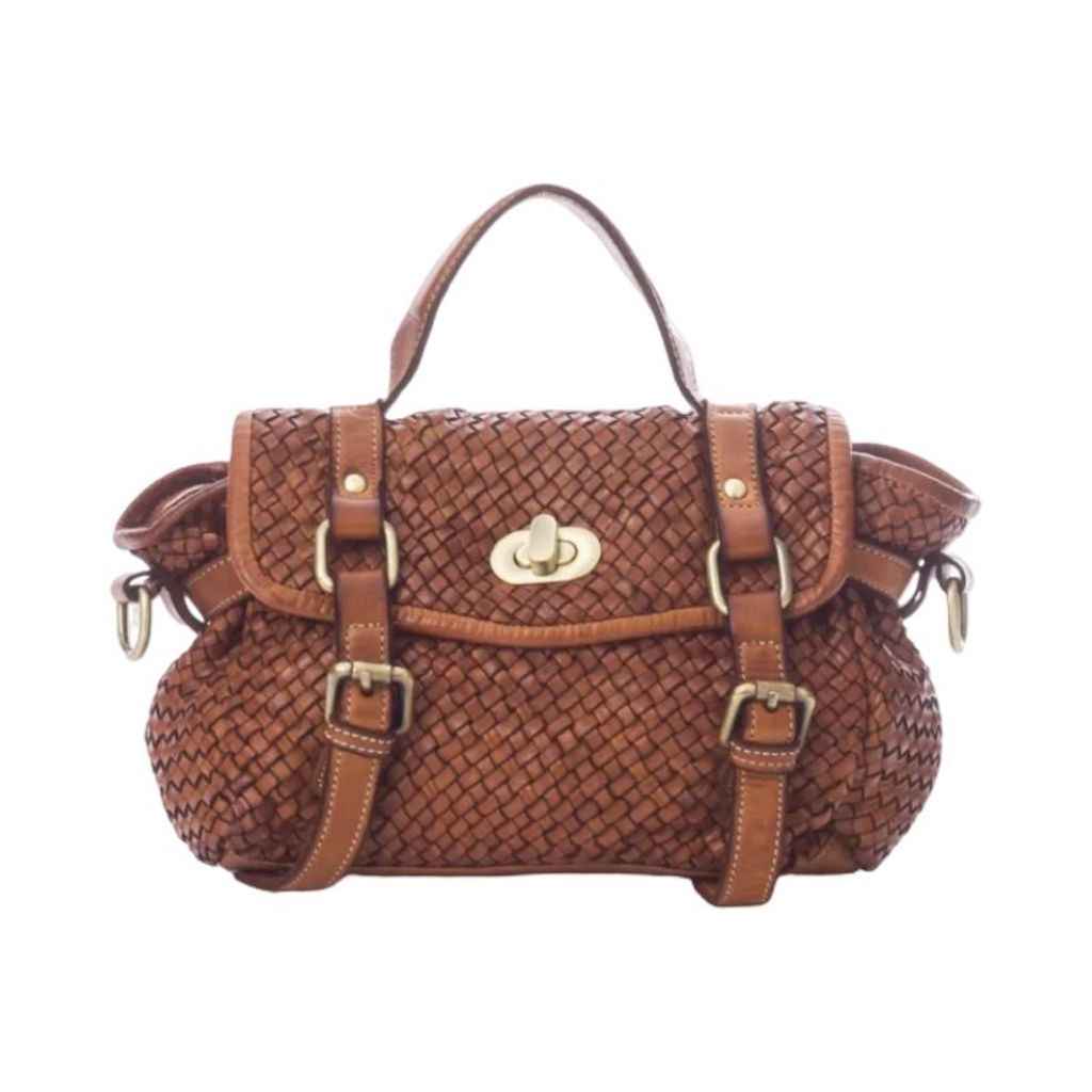 BZNA Bag Trixie Cognac Italy Damen Handtasche Schultertasche Tasche Leder