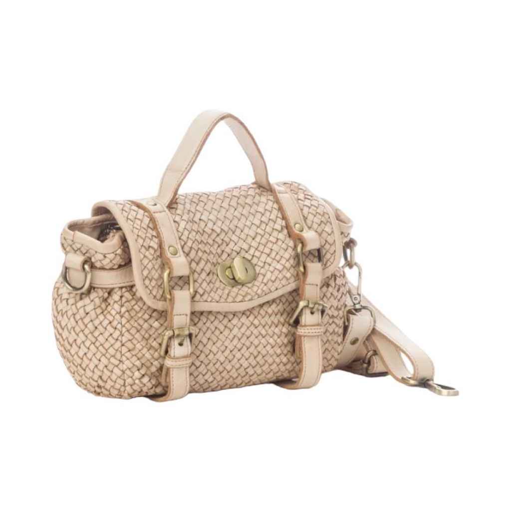 BZNA Bag Trixie Beige Italy Damen Handtasche Schultertasche Tasche Leder