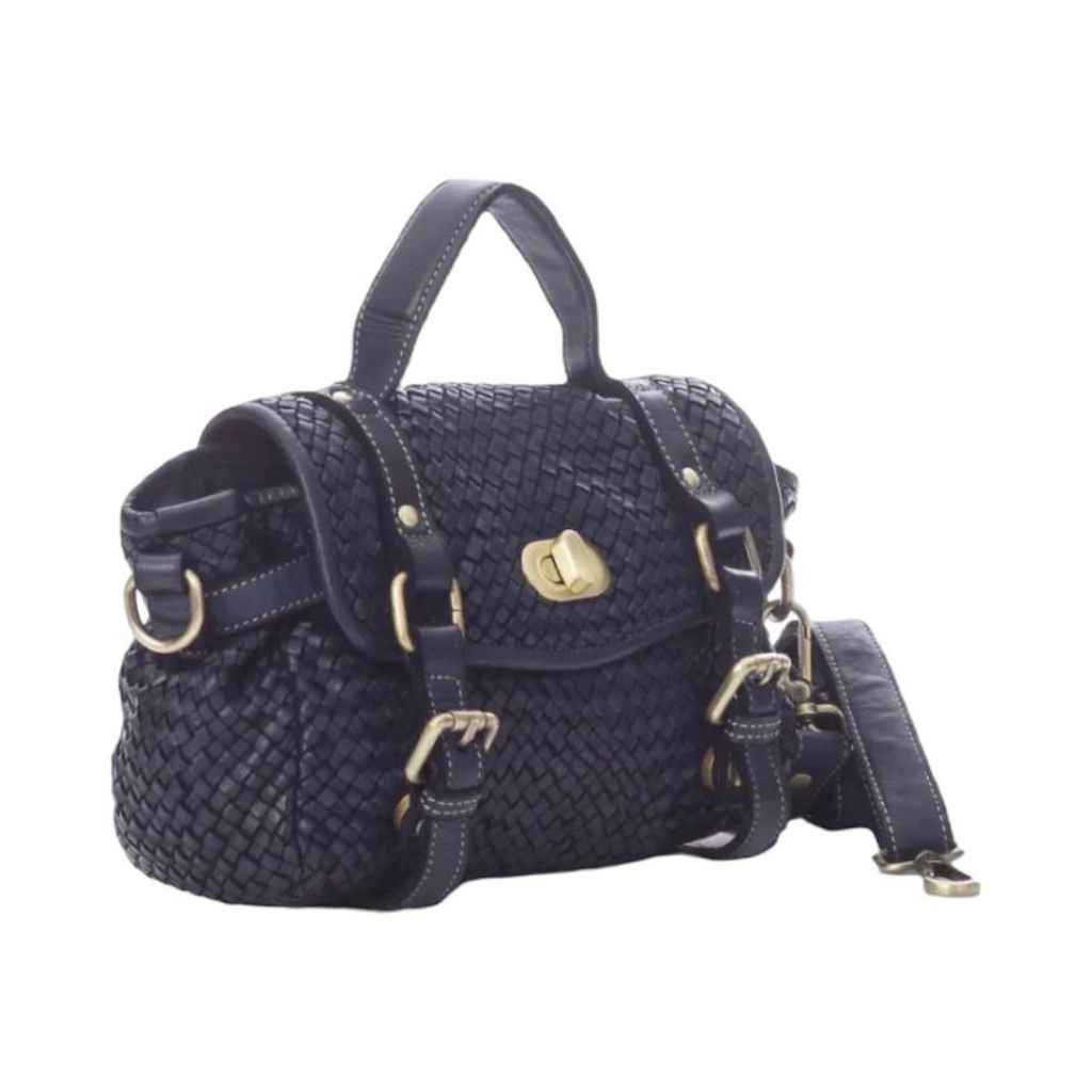 BZNA Bag Trixie Blau Italy Damen Handtasche Schultertasche Tasche Leder