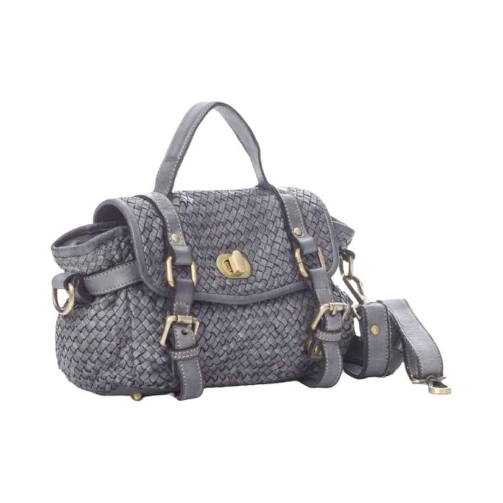 BZNA Bag Trixie Grau Italy Damen Handtasche Schultertasche Tasche Leder