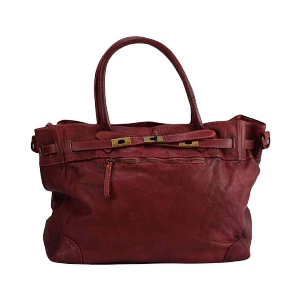 BZNA Bag Mila Weinrot vintage Italy Designer Business Damen Handtasche Ledertasche Schultertasche Tasche Leder Shopper Neu - B Z N A