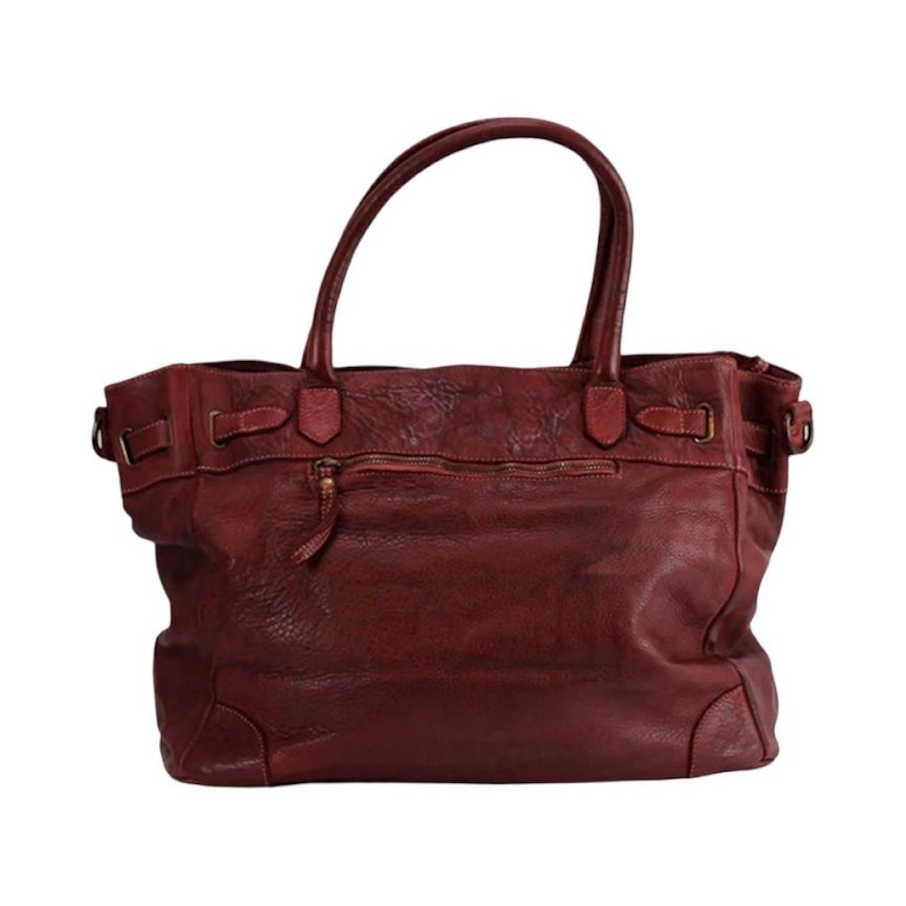 BZNA Bag Mila Weinrot vintage Italy Designer Business Damen Handtasche Ledertasche Schultertasche Tasche Leder Shopper Neu - B Z N A