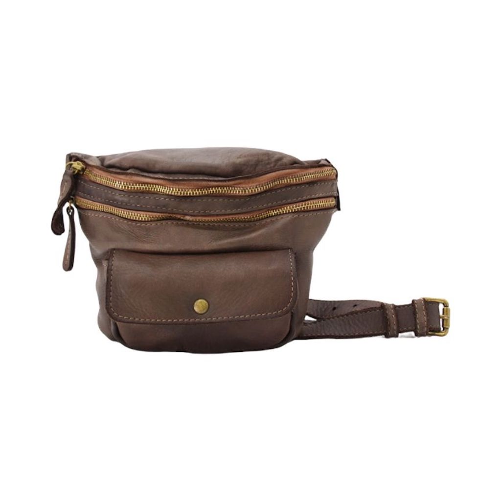 BZNA Bag Gin Braun italy Designer Gürteltasche Bauchtasche Fanny Bag Umhängetasche Schultertasche Tasche Leder Shopper Neu - B Z N A