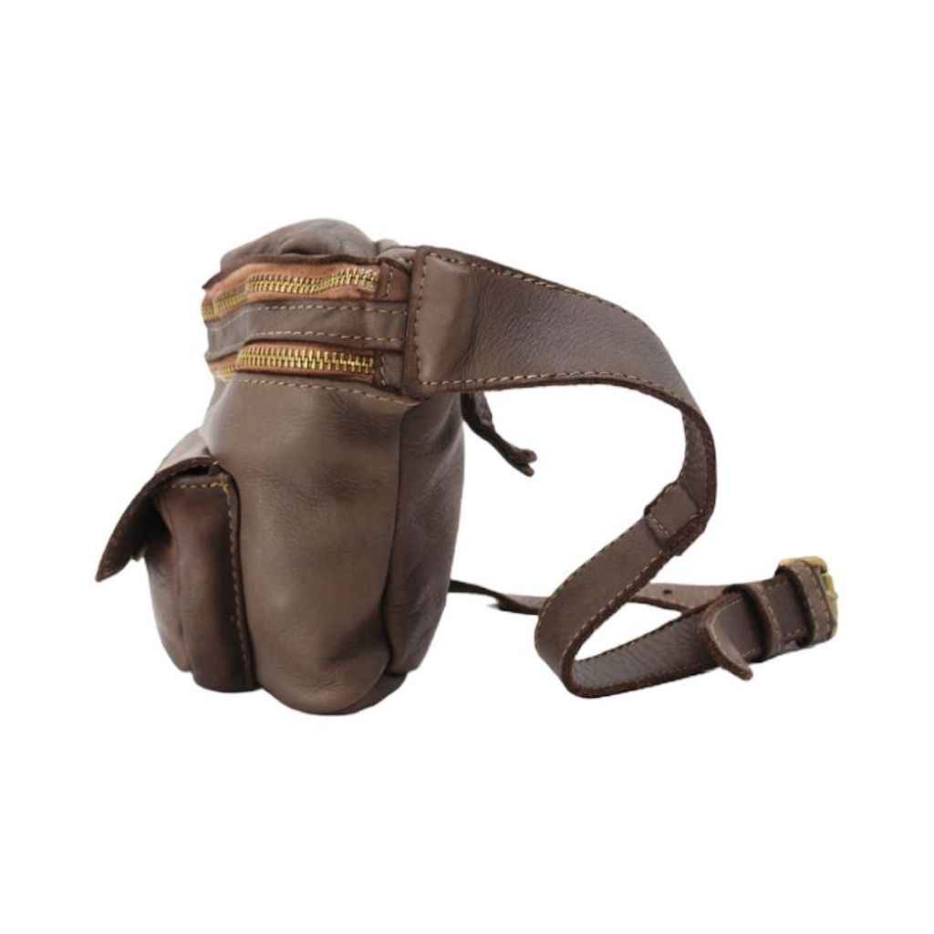 BZNA Bag Gin Braun italy Designer Gürteltasche Bauchtasche Fanny Bag Umhängetasche Schultertasche Tasche Leder Shopper Neu