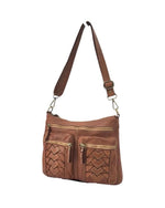 Lade das Bild in den Galerie-Viewer, BZNA Schultertasche Elya Cognac Italy Designer Handtasche Ledertasche Umhängetasche - B Z N A
