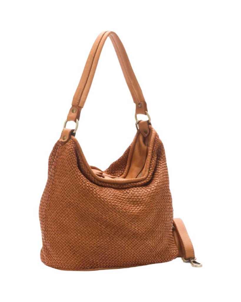 BZNA Bag Sophia Cognac Italy Designer Beutel Umhängetasche Damen Handtasche