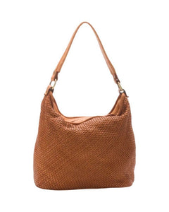 BZNA Bag Sophia Cognac Italy Designer Beutel Umhängetasche Damen Handtasche - B Z N A