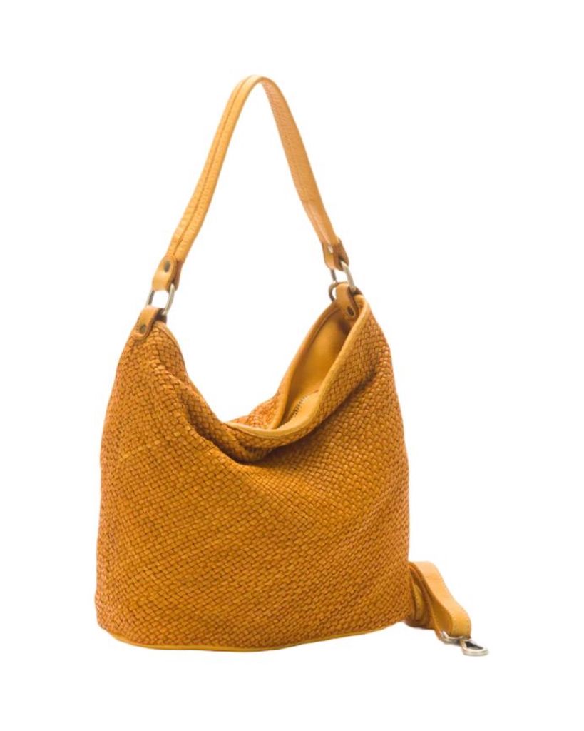 BZNA Bag Sophia Gelb Italy Designer Beutel Umhängetasche Damen Handtasche - B Z N A