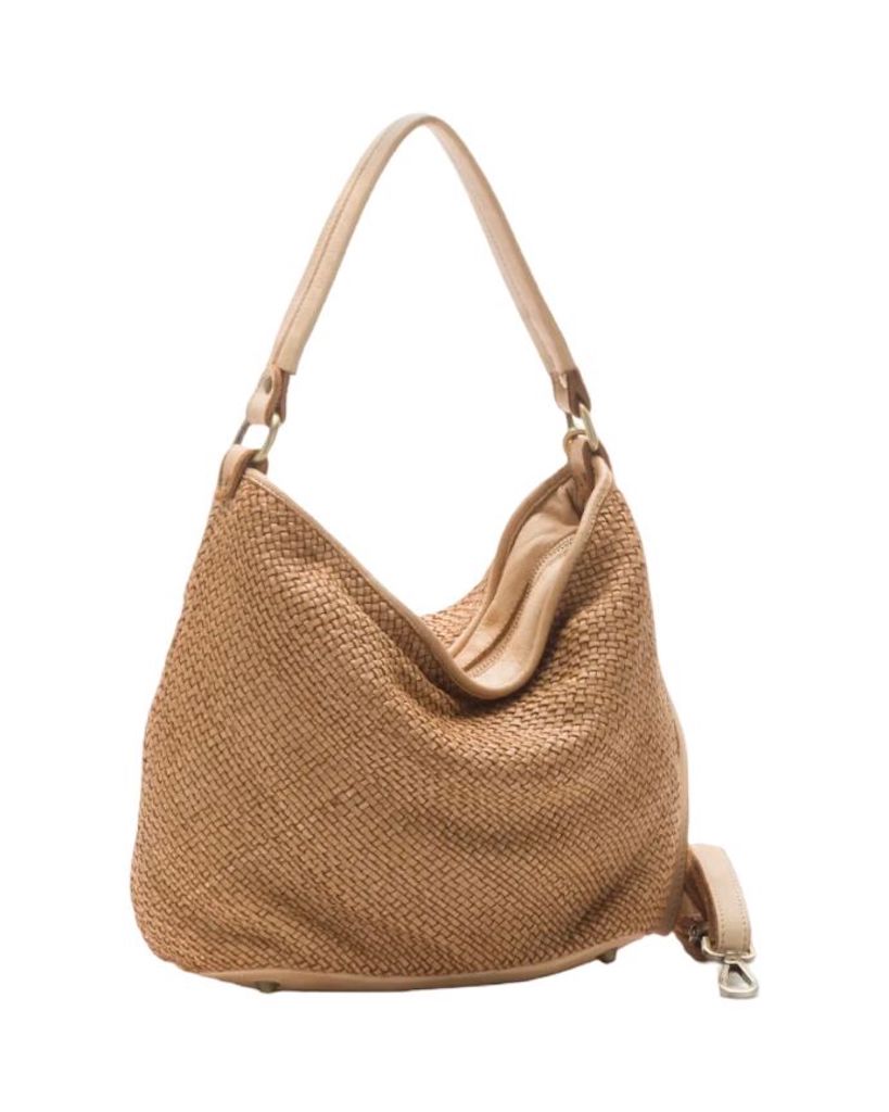 BZNA Bag Sophia Beige Italy Designer Beutel Umhängetasche Damen Handtasche - B Z N A