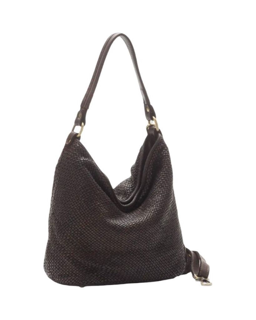 BZNA Bag Sophia Braun Italy Designer Beutel Umhängetasche Damen Handtasche - B Z N A