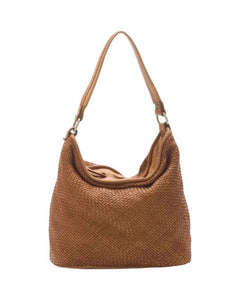 BZNA Bag Sophia Cognac Italy Designer Beutel Umhängetasche Damen Handtasche - B Z N A