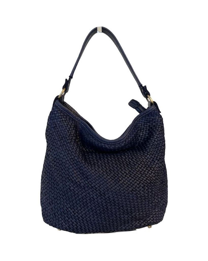 BZNA Bag Sophia Blau Italy Designer Beutel Umhängetasche Damen Handtasche - B Z N A