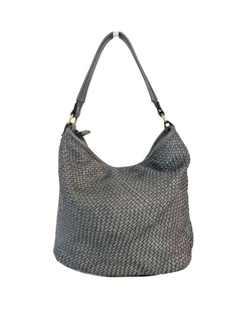 BZNA Bag Sophia Grau Italy Designer Beutel Umhängetasche Damen Handtasche