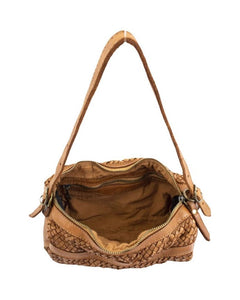 BZNA Umhängetasche Helina Bordeaux Italy Designer Clutch Ledertasche Schultertasche - B Z N A