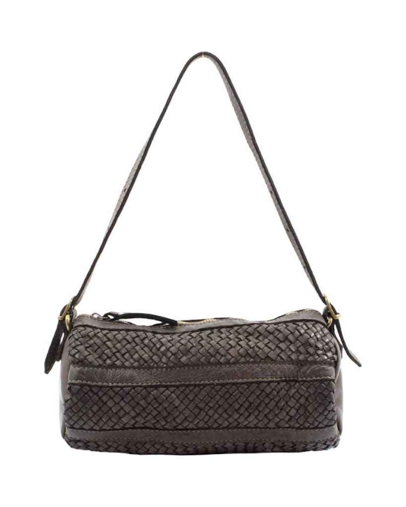 BZNA Umhängetasche Helina Braun Italy Designer Clutch Ledertasche Schultertasche