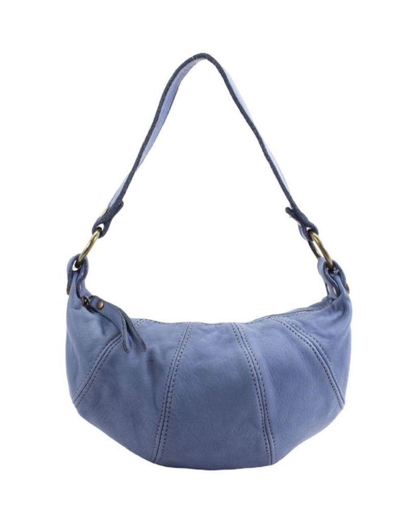 BZNA Bag Florin Jeans Blau Italy Designer Umhängetasche Fanny Bag Schultertasche Tasche Leder Neu - B Z N A