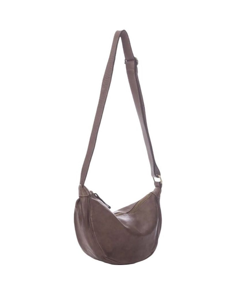 BZNA Bag Salma Taupe Italy Designer Umhängetasche Fanny Bag Schultertasche Tasche Leder Neu - B Z N A