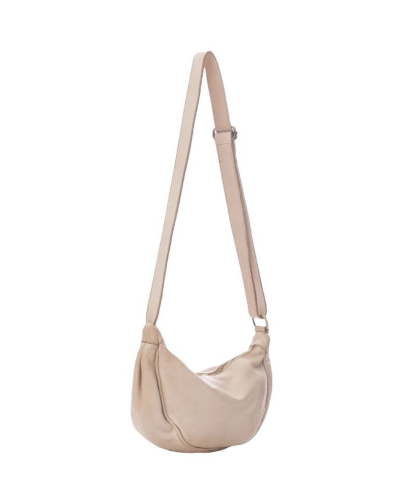 BZNA Bag Salma Beige Italy Designer Umhängetasche Fanny Bag Schultertasche Tasche Leder Neu - B Z N A