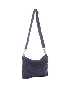 BZNA Bag Emma Blau Italy Designer Clutch Umhängetasche Ledertasche Schultertasche Tasche Leder Neu - B Z N A