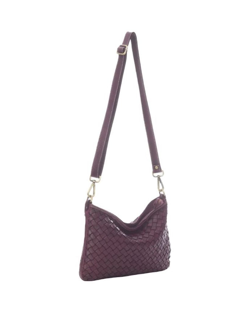 BZNA Bag Emma Bordeaux Italy Designer Clutch Umhängetasche Ledertasche Schultertasche Tasche Leder Neu - B Z N A