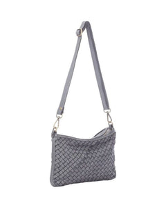 BZNA Bag Emma Grau Italy Designer Clutch Umhängetasche Ledertasche Schultertasche Tasche Leder Neu - B Z N A