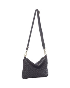 BZNA Bag Emma Schwarz Italy Designer Clutch Umhängetasche Ledertasche Schultertasche Tasche Leder Neu - B Z N A