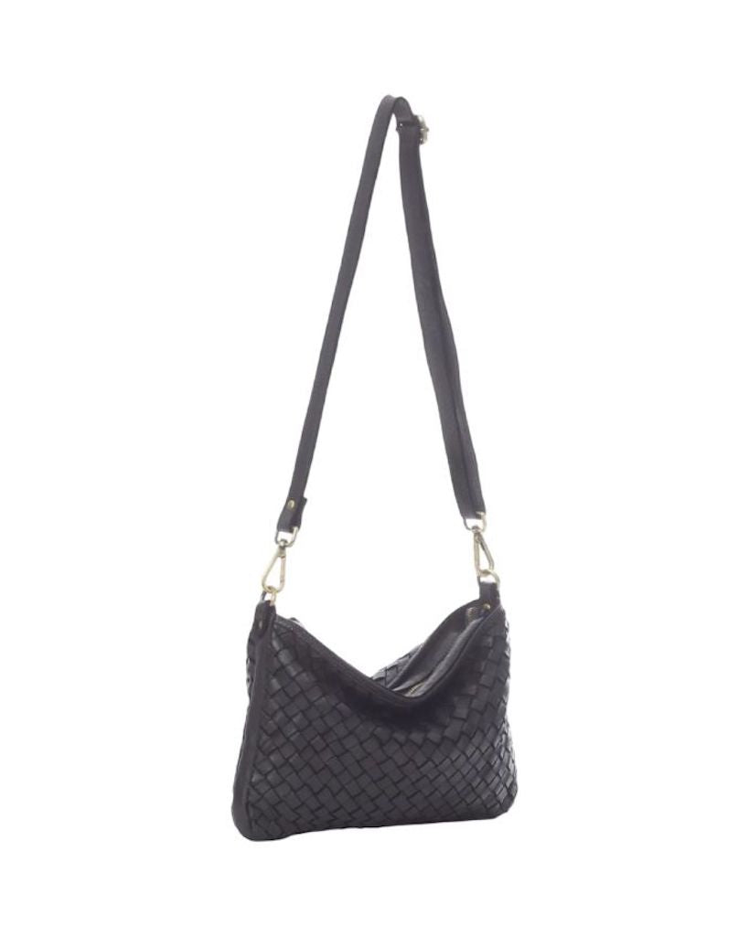 BZNA Bag Emma Schwarz Italy Designer Clutch Umhängetasche Ledertasche Schultertasche Tasche Leder Neu - B Z N A