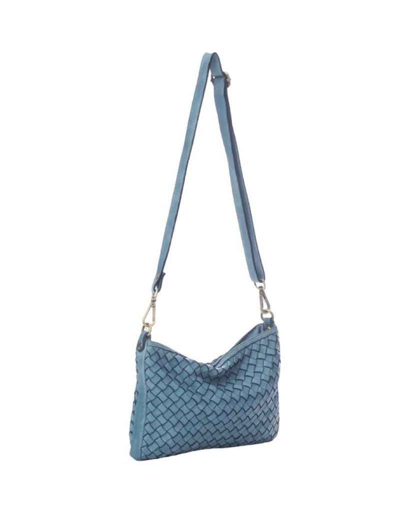 BZNA Bag Emma Petrol Italy Designer Clutch Umhängetasche Ledertasche Schultertasche Tasche Leder Neu
