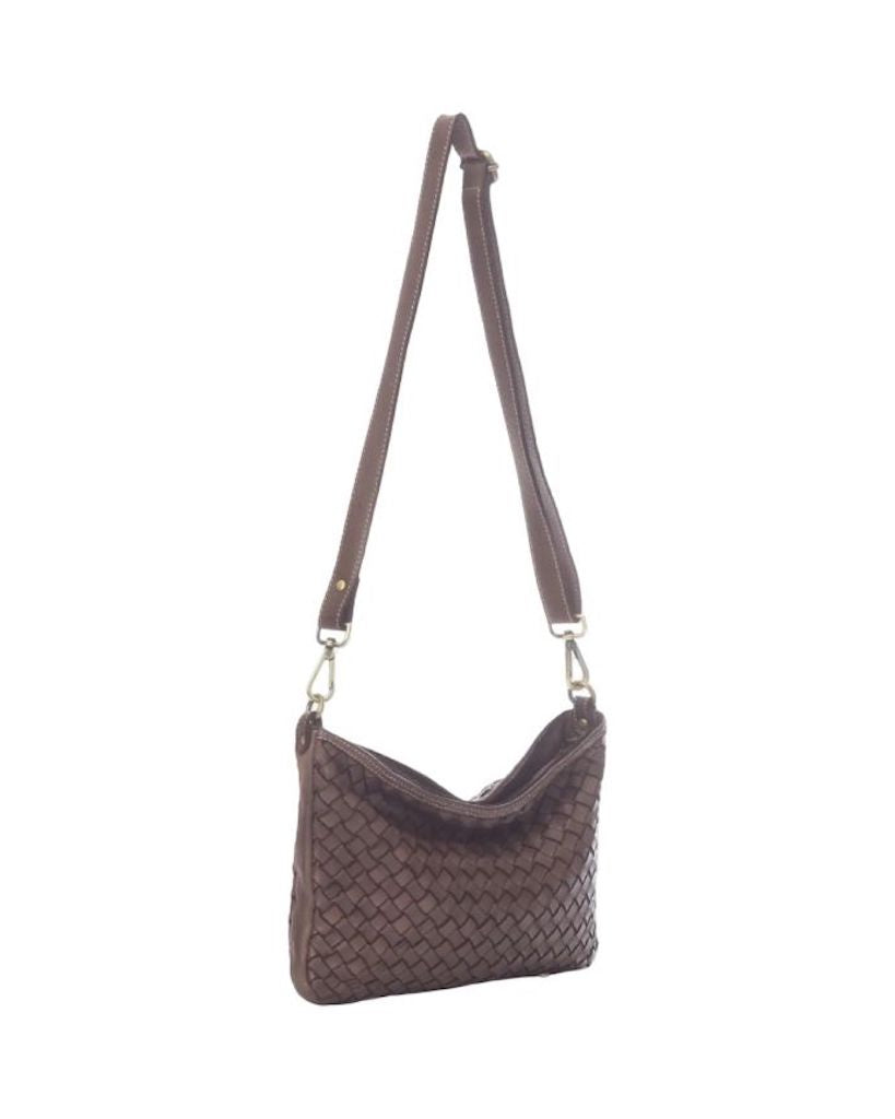 BZNA Bag Emma Braun Italy Designer Clutch Umhängetasche Ledertasche Schultertasche Tasche Leder Neu - B Z N A