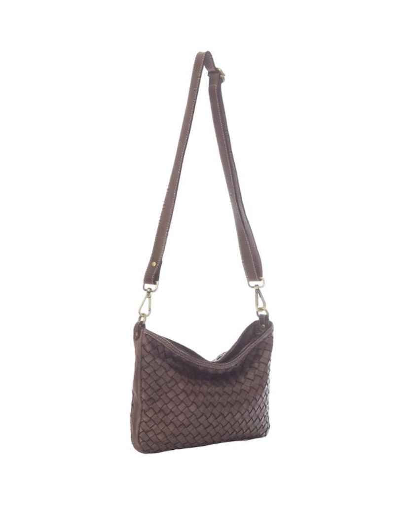 BZNA Bag Emma Braun Italy Designer Clutch Umhängetasche Ledertasche Schultertasche Tasche Leder Neu
