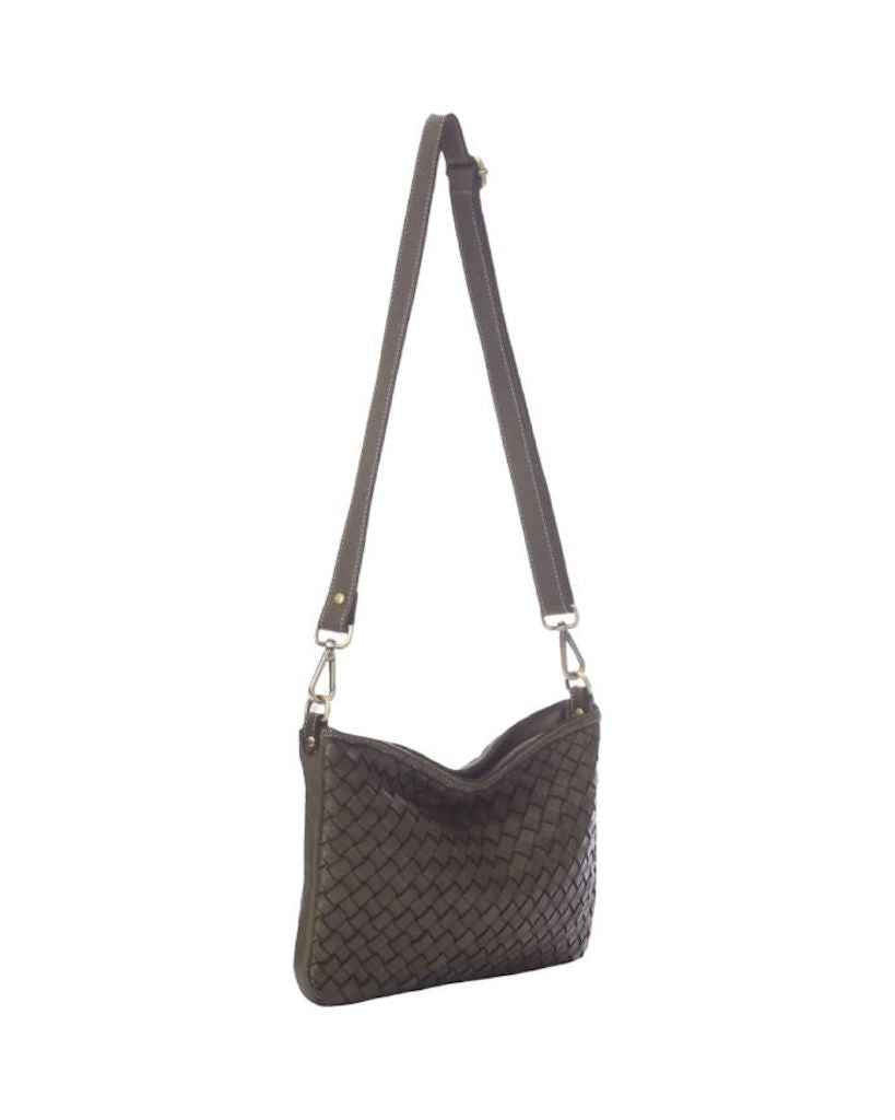 BZNA Bag Emma Grün Italy Designer Clutch Umhängetasche Ledertasche Schultertasche Tasche Leder Neu