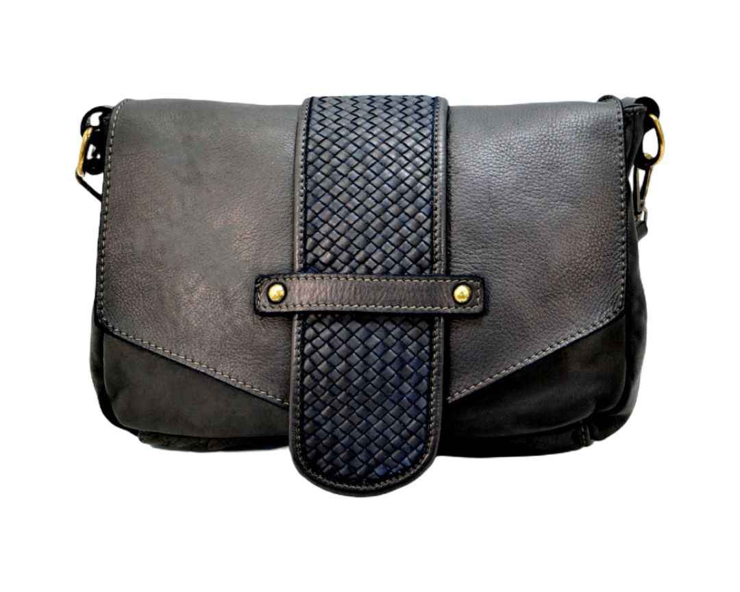 BZNA Bag Rada Schwarz Italy Damen Handtasche Schultertasche Tasche Leder