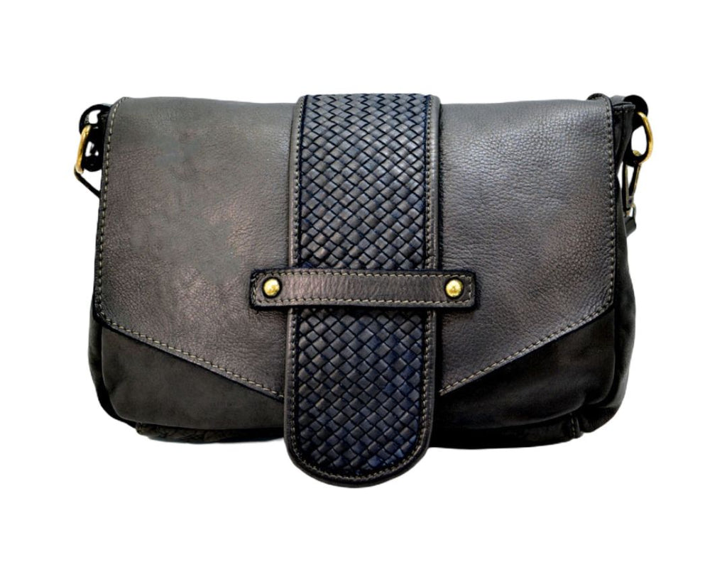 BZNA Bag Rada Schwarz Italy Damen Handtasche Schultertasche Tasche Leder - B Z N A