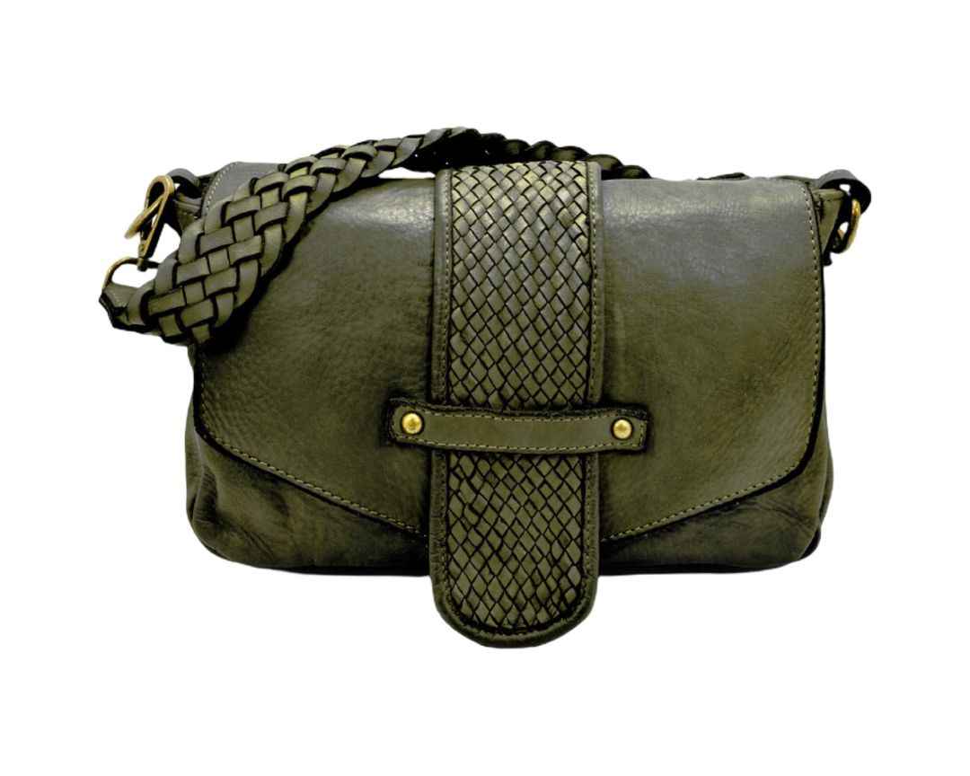 BZNA Bag Rada Grün Italy Damen Handtasche Schultertasche Tasche Leder