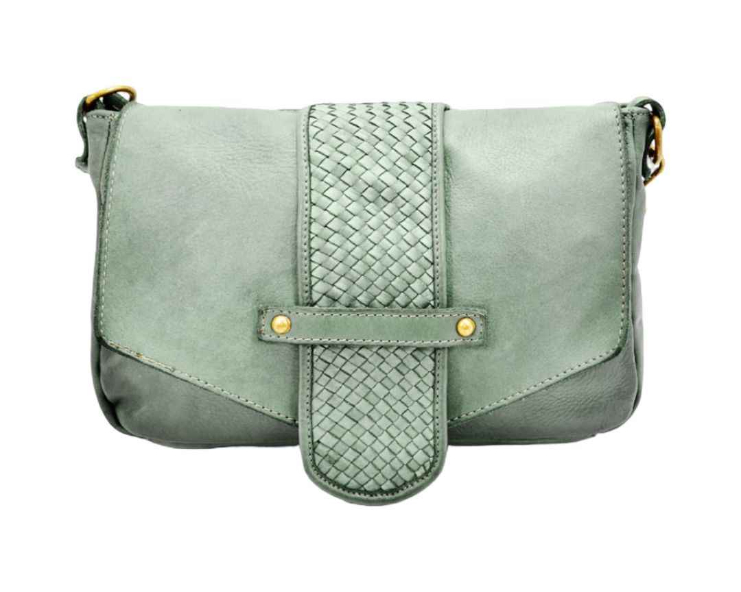 BZNA Bag Rada Salvia Grün Italy Damen Handtasche Schultertasche Tasche Leder