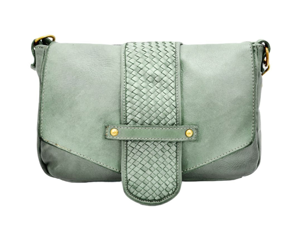BZNA Bag Rada Salvia Grün Italy Damen Handtasche Schultertasche Tasche Leder - B Z N A