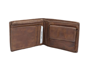 BZNA Berlin Mario Herren Geldbörse Braun Wallet Clutch Leather Leder Portemonnaie - B Z N A