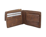 Lade das Bild in den Galerie-Viewer, BZNA Berlin Mario Herren Geldbörse Braun Wallet Clutch Leather Leder Portemonnaie - B Z N A
